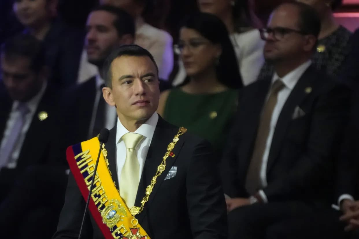 Noboa Pledges More Extraditions After Major Drug Seizures, Defends Military Measures in State Address