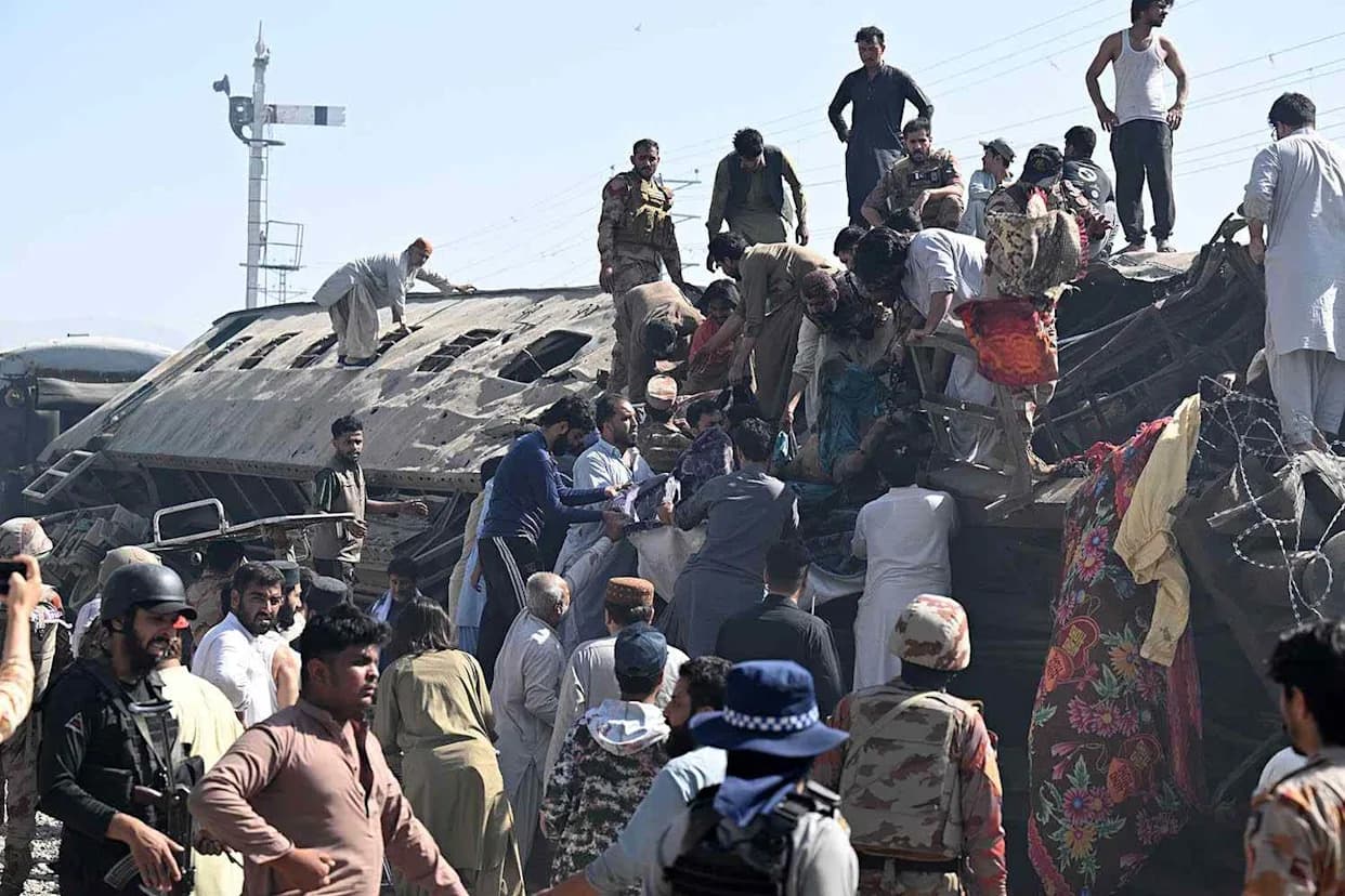 At Least 14 Killed as Bombing Derailed Passenger Train in Balochistan