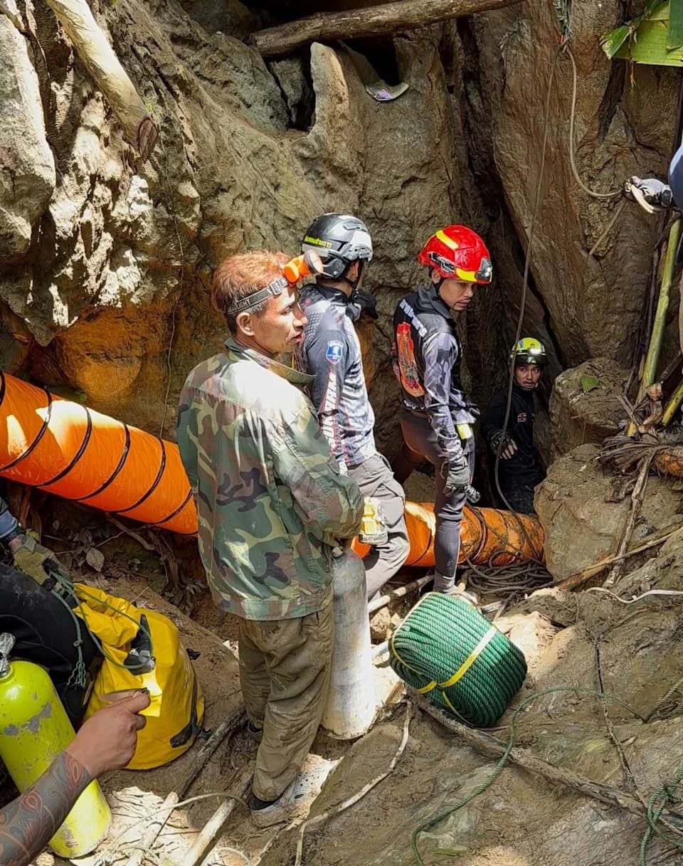 Seven Villagers Trapped in Laos Cave After Flash Floods — Thai Divers Join Race to Reach Them