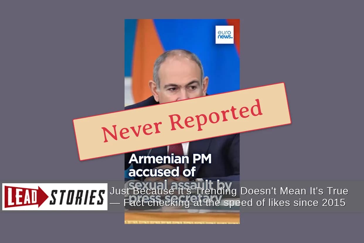 Fact Check: Viral Video Falsely Claims Euronews Reported PM Pashinyan’s Press Secretary Accused Him Of Sexual Assault