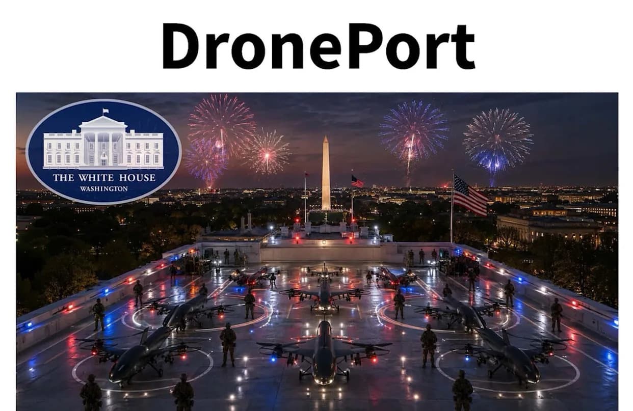 Trump Shares AI Mockups of 'DronePort' On Proposed White House Ballroom, Sparking Capitol Hill Clash