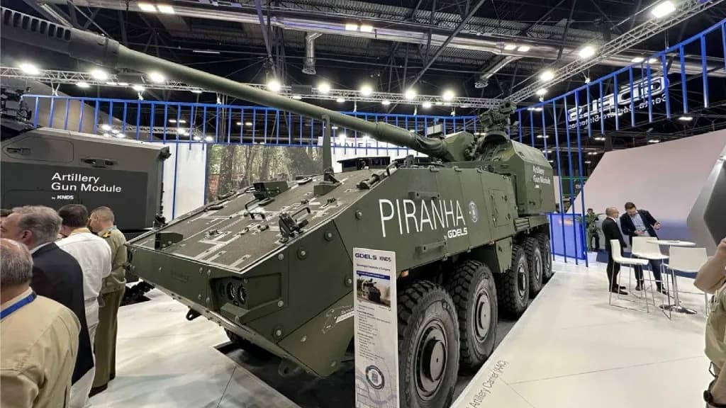 Piranha 10×10 Transformed Into Wheeled 155mm Howitzer — GDELS and KNDS Mount AGM Turret for NATO Use