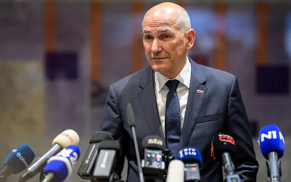 Slovenia's New PM Sparks Flag Dispute With President After Palestinian Banner Removed