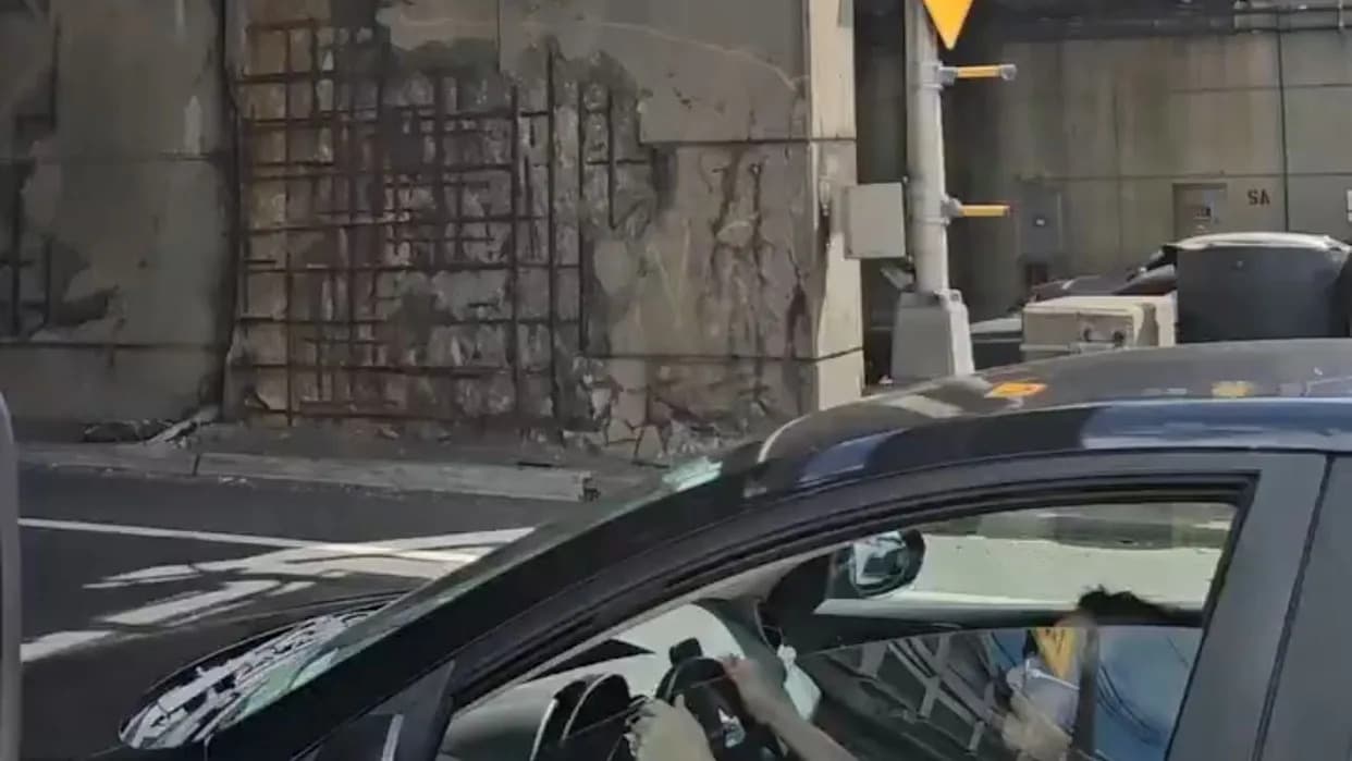 Crumbling Concrete Over Cars: Falling Debris Risk on the George Washington Bridge Approach