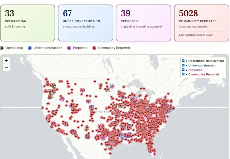 Erin Brockovich Maps 5,000+ Community Complaints as U.S. Data-Center Build-Out Accelerates