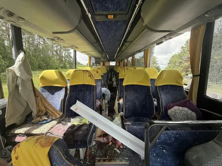 Russian Authorities Say Ukrainian Drone Struck Bus Carrying Belarusian Youth Team; Kyiv Denies Responsibility