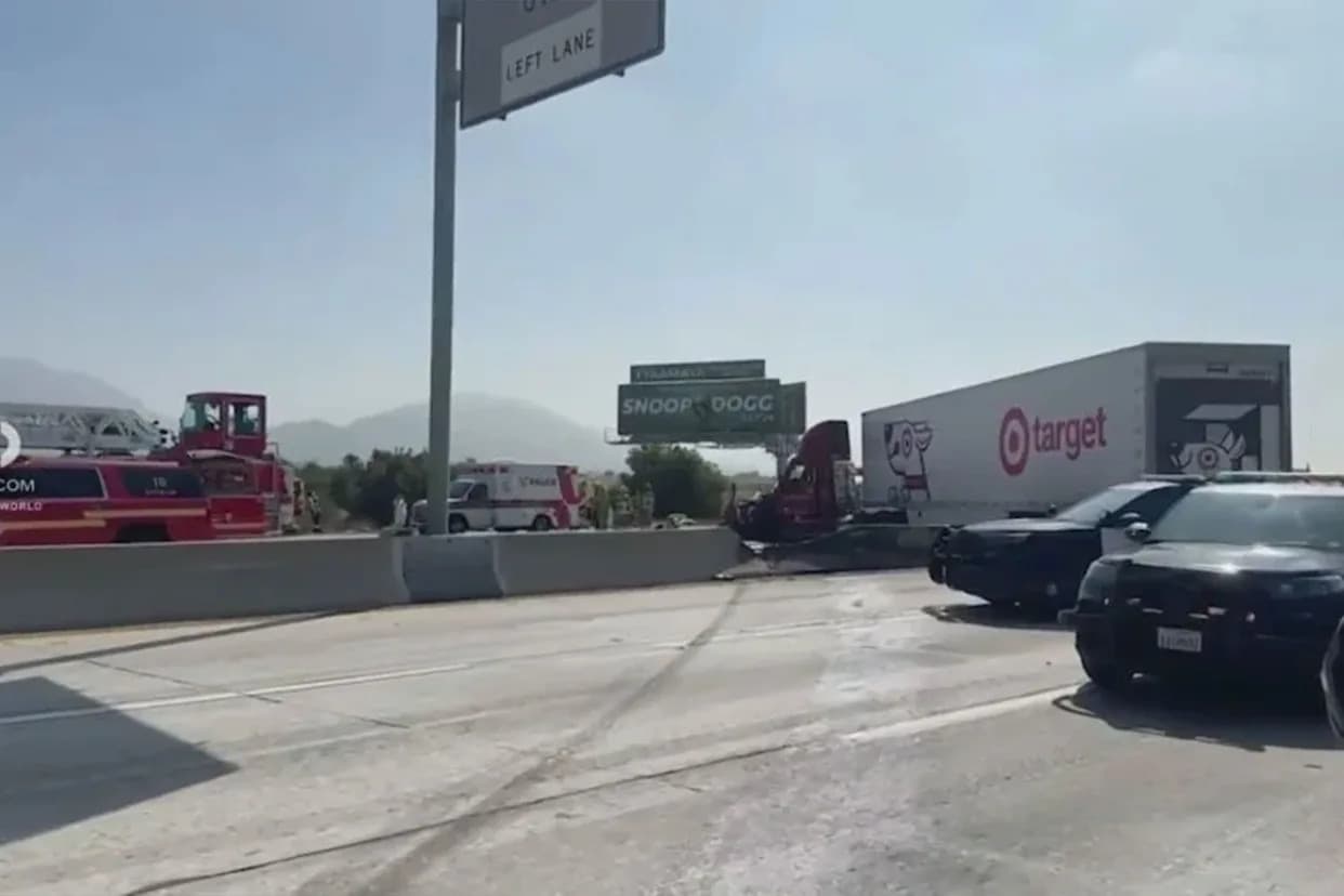 Deadly Crash on 210 Freeway: Semi-Truck Crosses Median in Irwindale — 1 Killed, 32 Injured