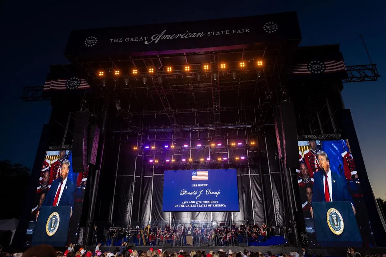 Trump Turns America's 250th Celebration Into a Campaign-Style Spectacle