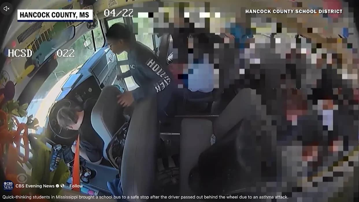 Five Students Stop School Bus After Driver Loses Consciousness, Save About 40 Classmates