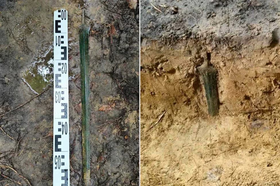 Rare 2,700-Year-Old Bronze Sword Found Standing Upright in Polish Forest