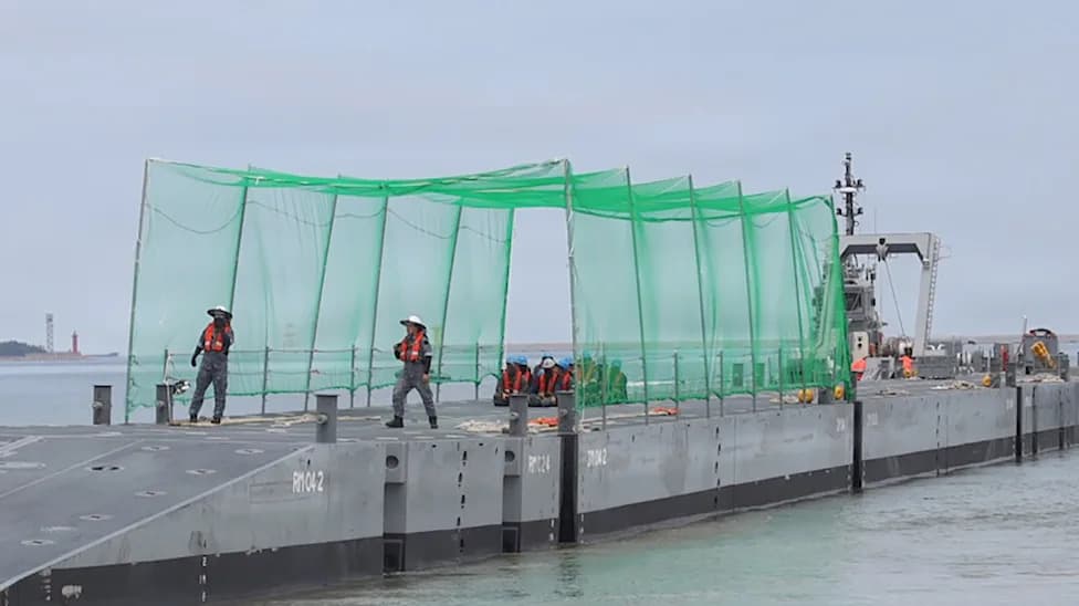 Marines Seem To Deploy Anti-Drone Netting During CJLOTS 26 Logistics Exercise in South Korea