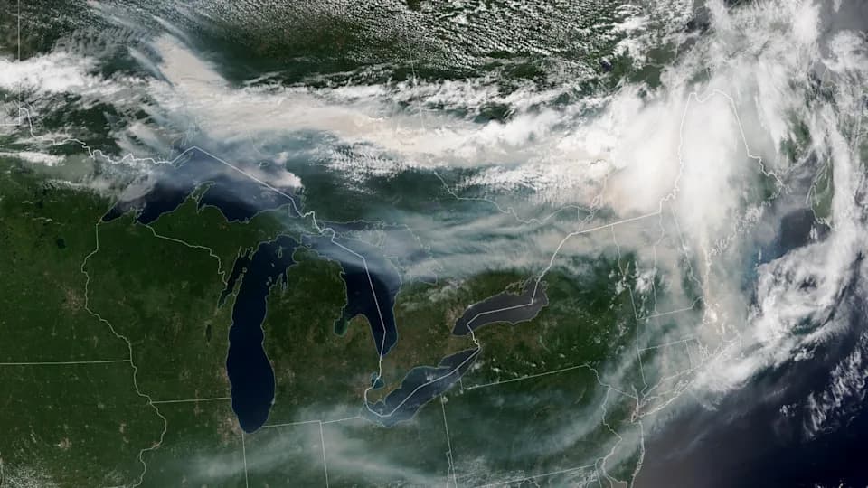 Plumes Visible From Space: Smoke From 850+ Canadian Wildfires Reaches Northeastern U.S.