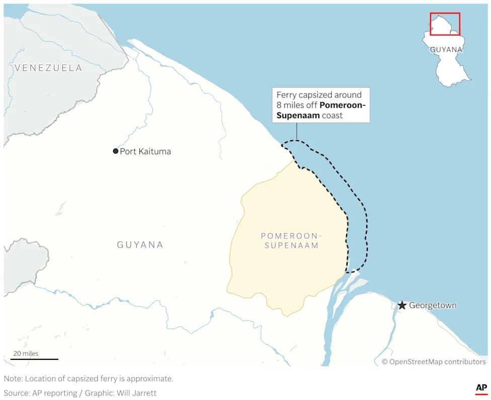 Families Demand Answers After Guyana Ferry Sinks; About 100 Believed Dead