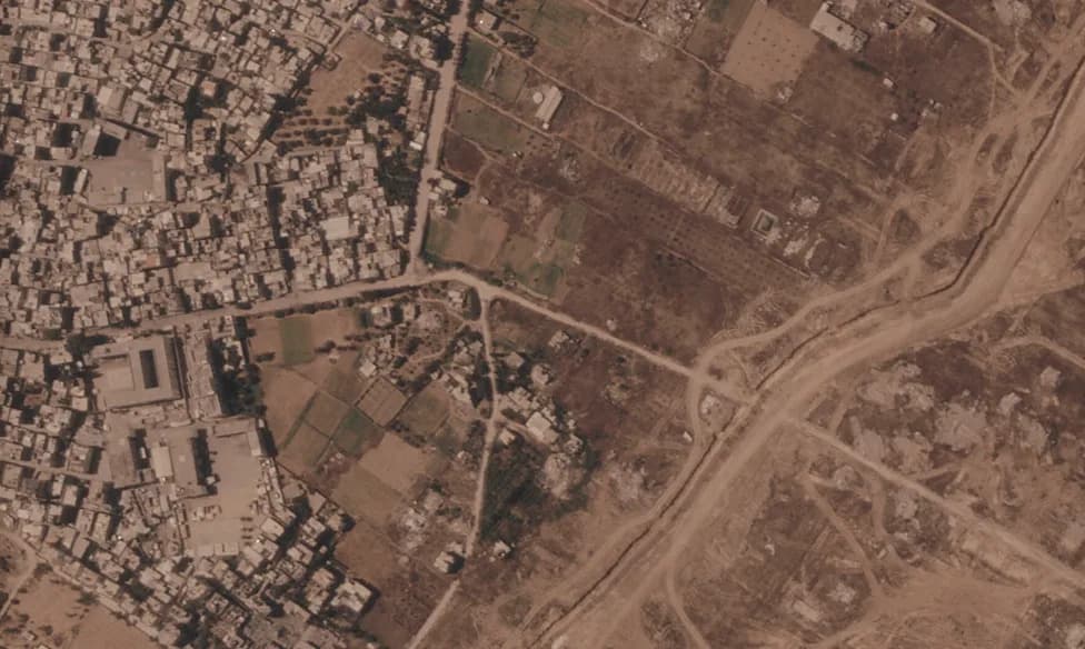 Satellite Images Show Israel Building Earthen Barrier Deep Inside Gaza, Sparking Fears of Permanent Division