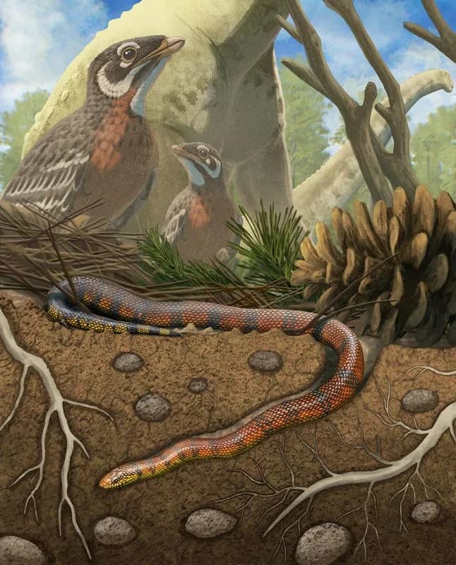 Dinosaur-Era Snake Fossil Reveals Brain Anatomy and a Burrowing Lifestyle