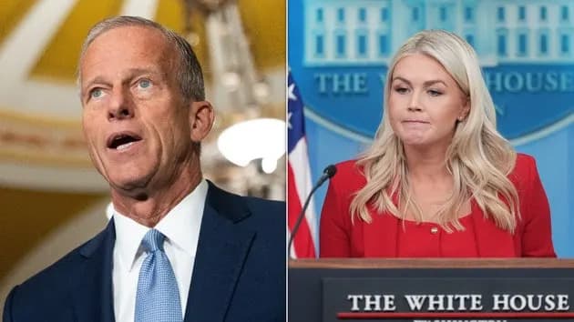 John Thune Fires Back After Karoline Leavitt Warns Trump's 'Patience Is Running Out' — 'Get On The Phone And Get The Votes'