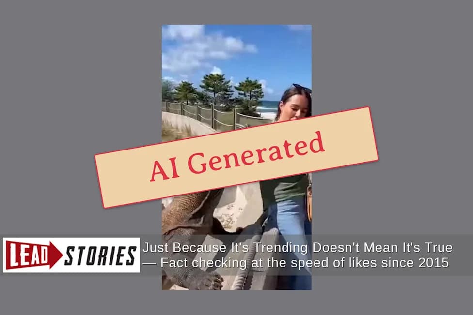 Fact Check: Viral 'Komodo Dragon Attack' Clip Is AI-Generated — Not Real