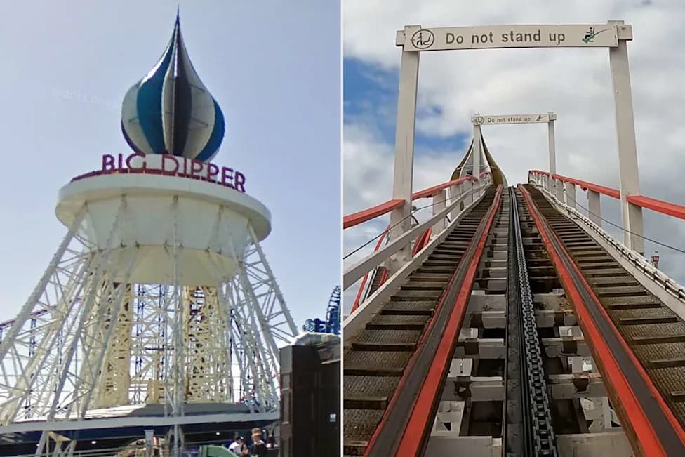 Video Appears To Show 103-Year-Old Big Dipper Roller Coaster Partially Come Off Track During Ride