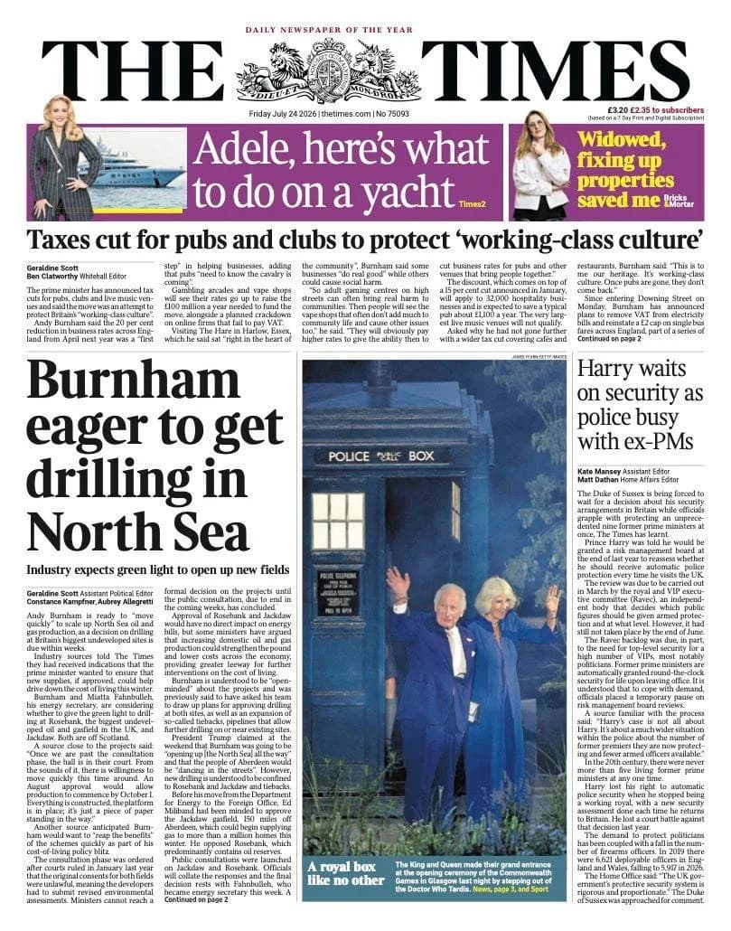 Burnham Pauses Early Prison Releases as 'No 10 North' Begins; Royals Make Tardis Entrance
