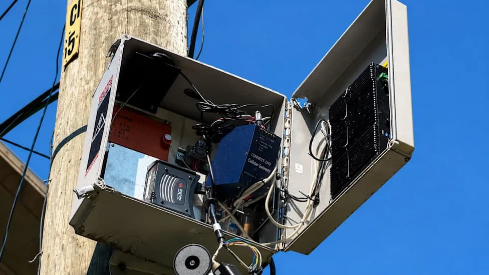 Hidden Cameras Found on Utility Pole Near Chain Bridge — Possible ALPR Targeting Diplomatic Route