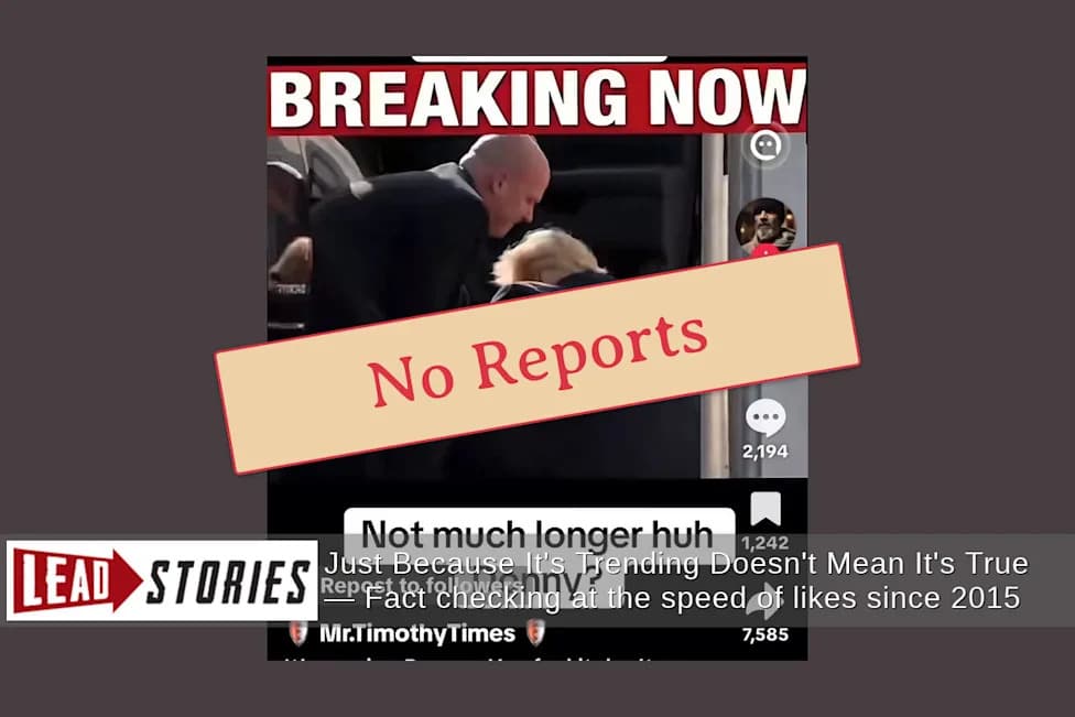 Fact Check: Viral Clip of Trump Falling Into Limo Is AI-Generated Fake