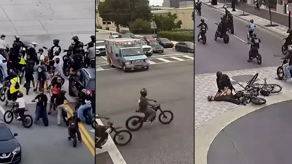 Hundreds of Teen E-Bikers Swarm Downtown Orlando, Block Ambulance — Police Crack Down