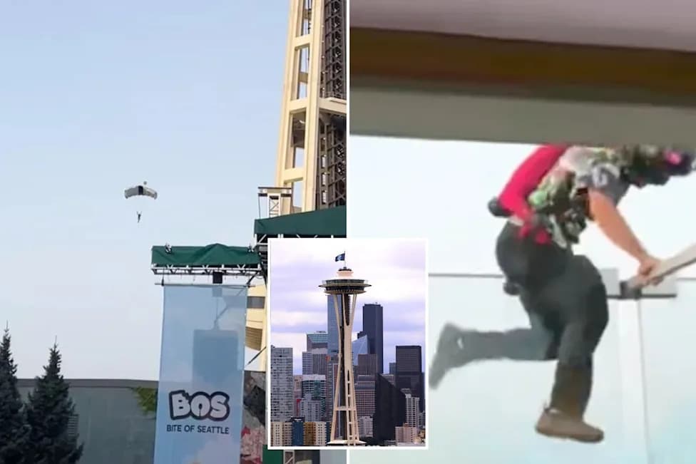 Daring BASE Jumpers Scale Space Needle, Parachute Into Seattle — Officials Investigating