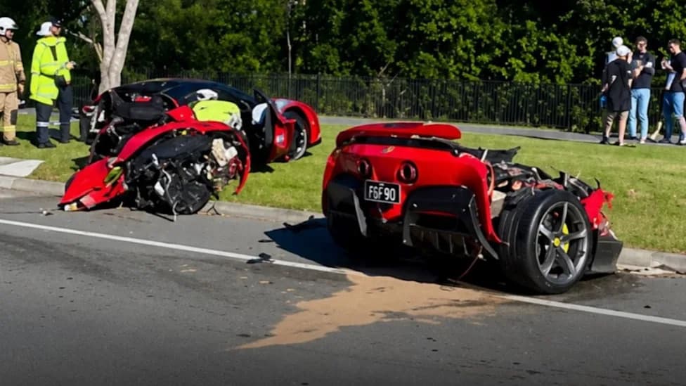 A$1 Million Ferrari SF90 Splits in Half in Violent Crash — Owner Walks Away, Credits Ferrari