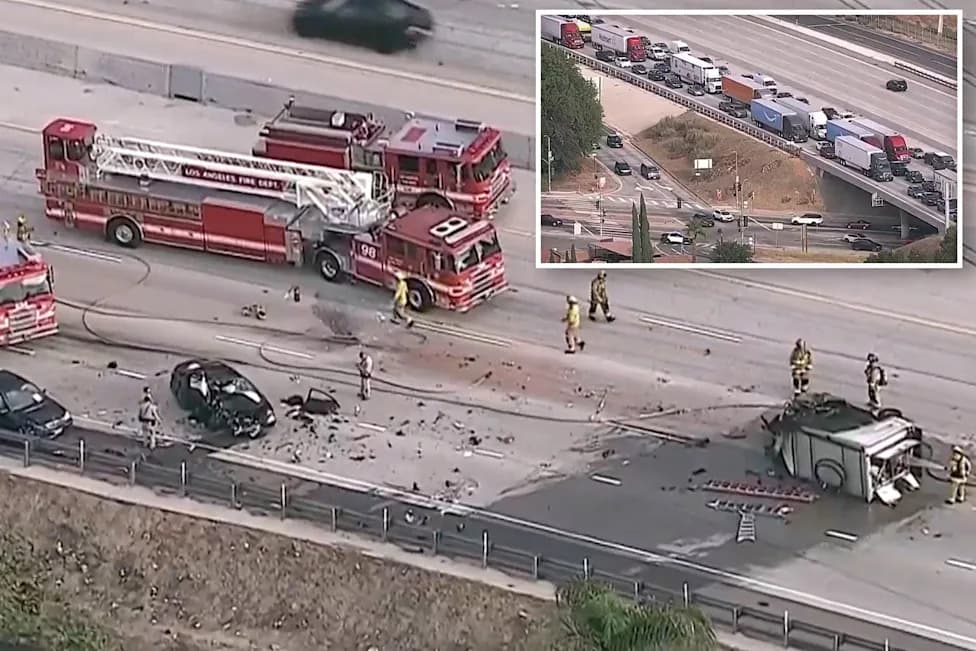 Fiery Wrong‑Way Collision on Westbound 210 Near 118 Injures Several, Shuts Lanes for Hours