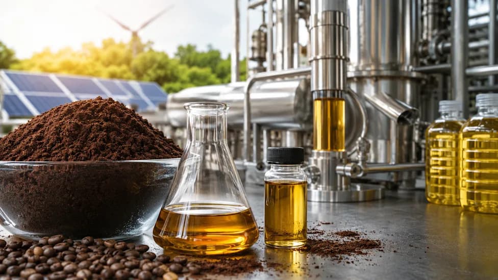 New One‑Hour Method Recovers 90% of Oil from Spent Coffee Grounds for Cleaner Biodiesel