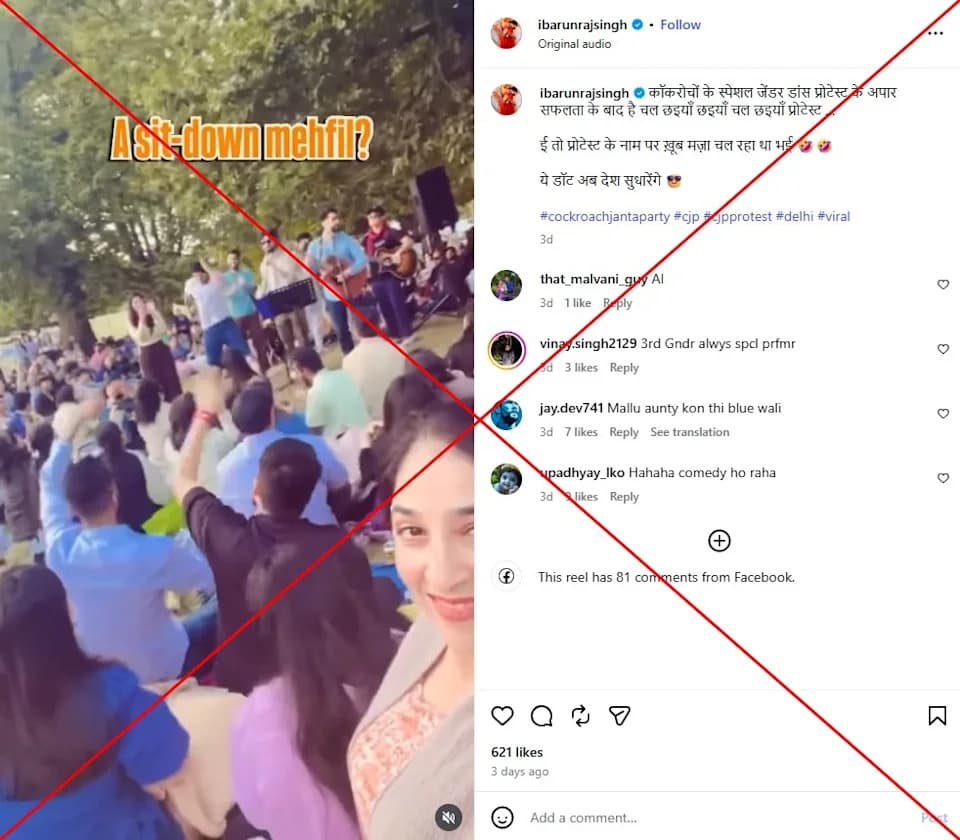 Viral 'Chaiyya Chaiyya' Dance Clip Misattributed to New Delhi Protests — Geolocated to Vancouver Beach