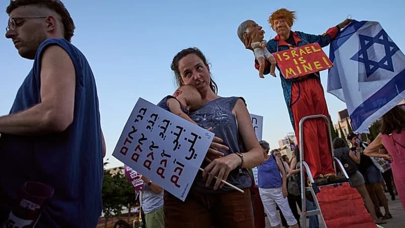 Tel Aviv Demonstrators March To Denounce Rise In West Bank Settler Violence