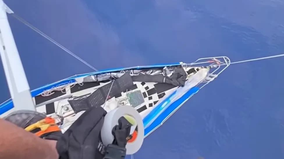 Solo Sailor Rescued After 30 Days Adrift Off California After Mast Failure