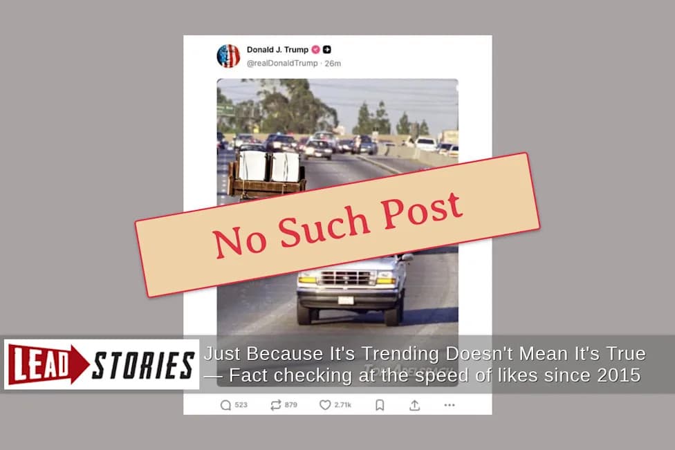 Fact Check: No — Trump Did Not Post O.J. Simpson Meme Showing Obama And Melania Together