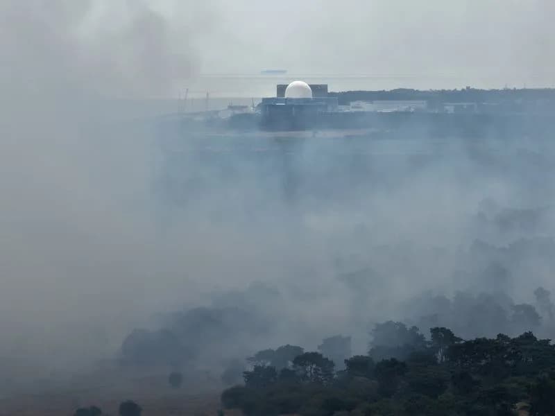 Wildfire Ravages Dunwich Heath; Officials Say Sizewell Nuclear Sites Not Under Immediate Threat
