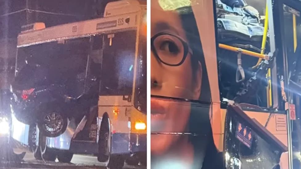 Car Goes Airborne and Smashes Into Bus in Brisbane — Miraculously No Serious Injuries