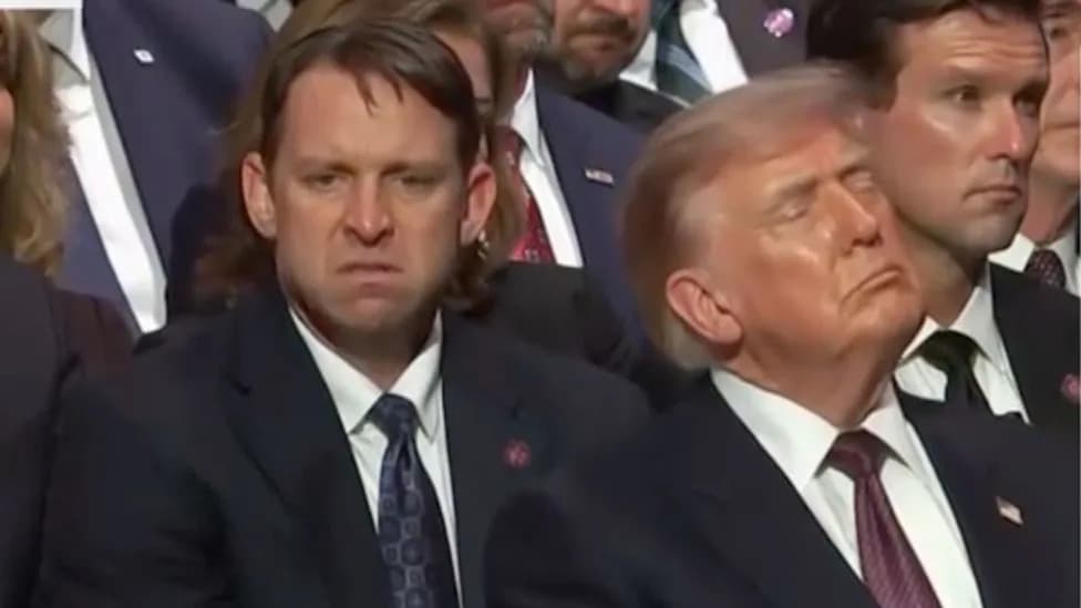 Fact Check: Viral Clips Show A Man Behind Trump Reacting At Lindsey Graham’s Funeral — No Evidence Of A Diaper Or Flatulence