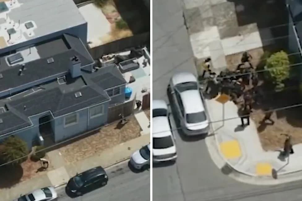 Drone Footage Captures Dramatic Takedown as Five Arrested in San Francisco Undercover Sting Targeting Online Child Predators