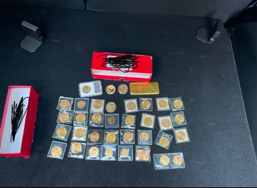 Two Arrested After Gold Coins and Bar Found in Stolen Car; Nearly $2M Linked to Fraud Probe
