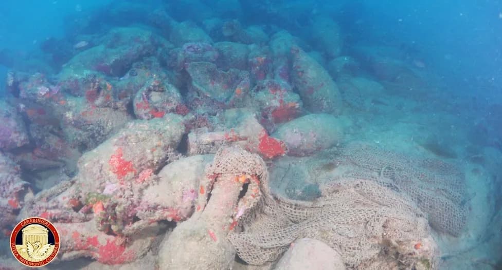 2,000-Year-Old Roman Shipwreck Discovered Off Sicily — Hundreds of Amphorae Intact