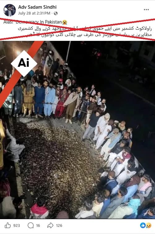 AI-Generated Photo Falsely Linked to Kashmir Poll Violence, Forensic Checks Show
