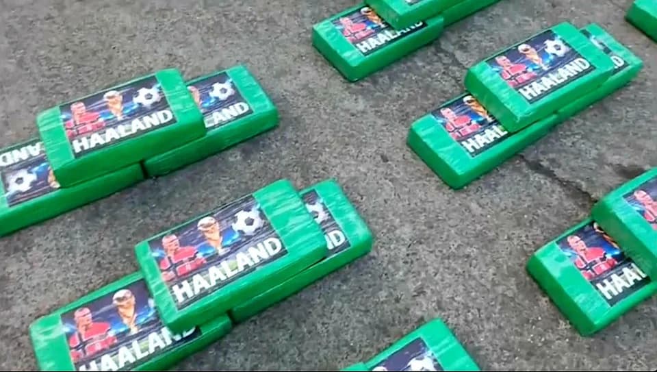 Ecuador Seizes 469 kg Cocaine Shipment Branded With Erling Haaland Stickers