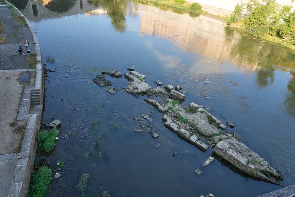 Ancient 'Nero's Bridge' Resurfaces in the Tiber Near St. Peter's as Rome Grapples With Severe Water Crisis
