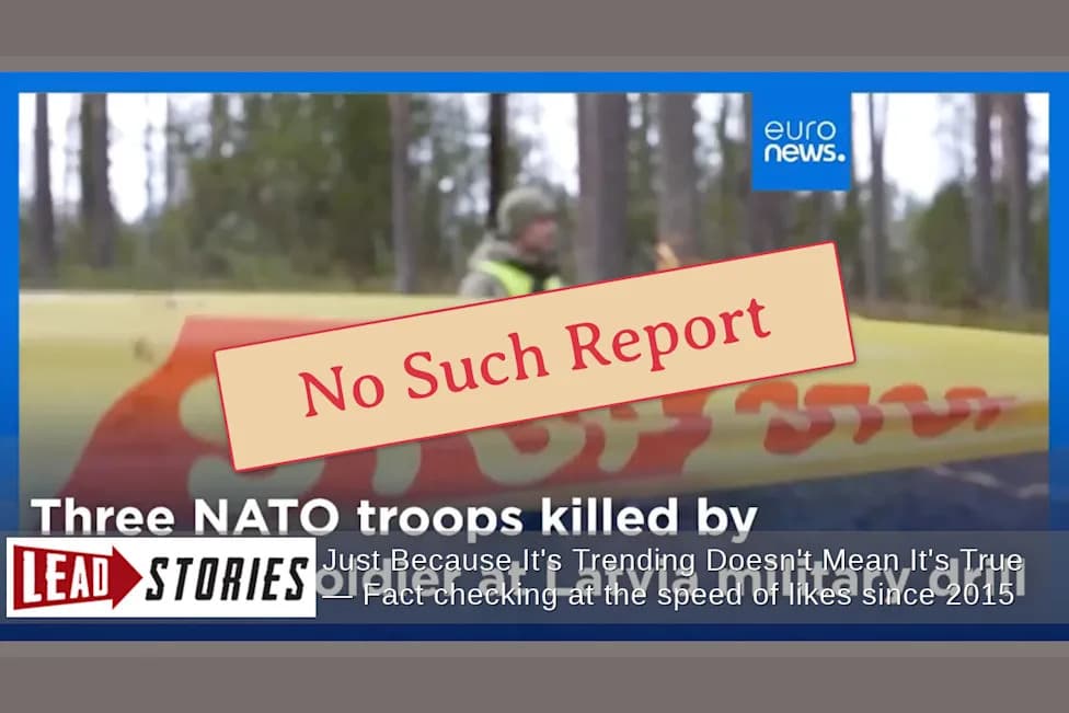 Fact Check: No Euronews Report Of Ukrainian Gunman Killing NATO Soldiers At Baltic Trust 26