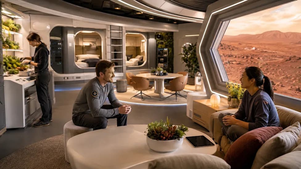 Designing Mars Habitats: New Atlas Links Lighting, Layout and Privacy to Astronaut Mental Health