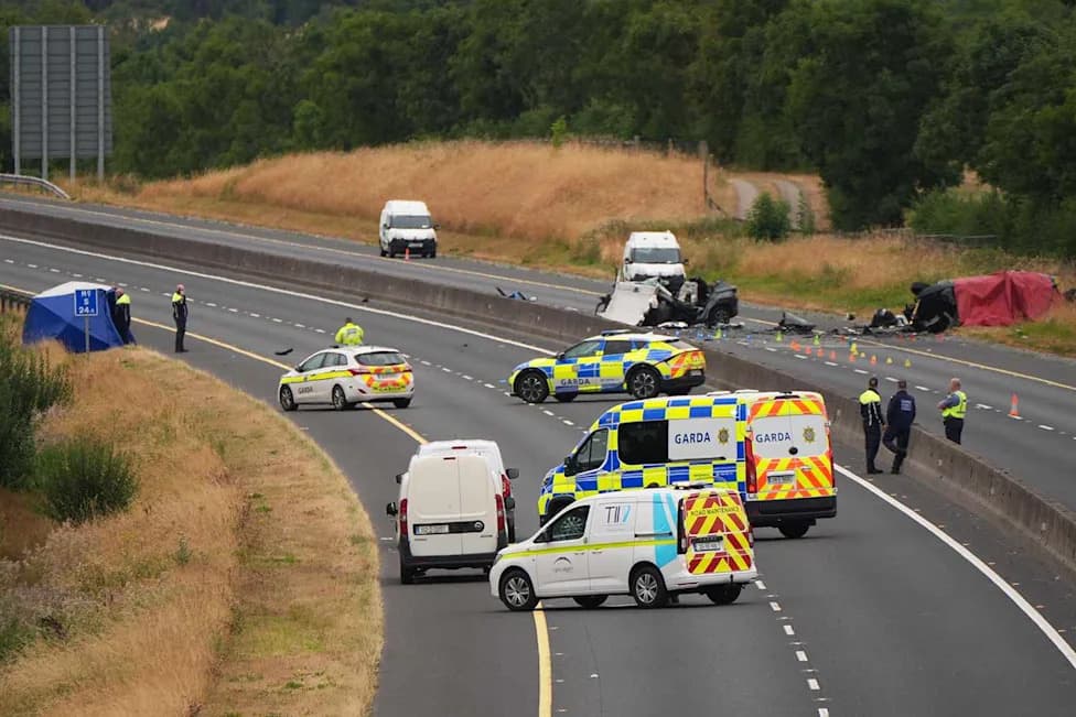 Five Teens Killed, 3-Year-Old and Three Women Seriously Injured in Wrong‑Way Head‑On Crash on M9 Motorway