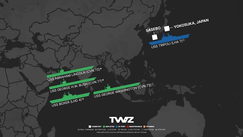 Where Are the Aircraft Carriers? — U.S. Temporarily Leaves Asia Without a Carrier as George Washington Heads to Middle East