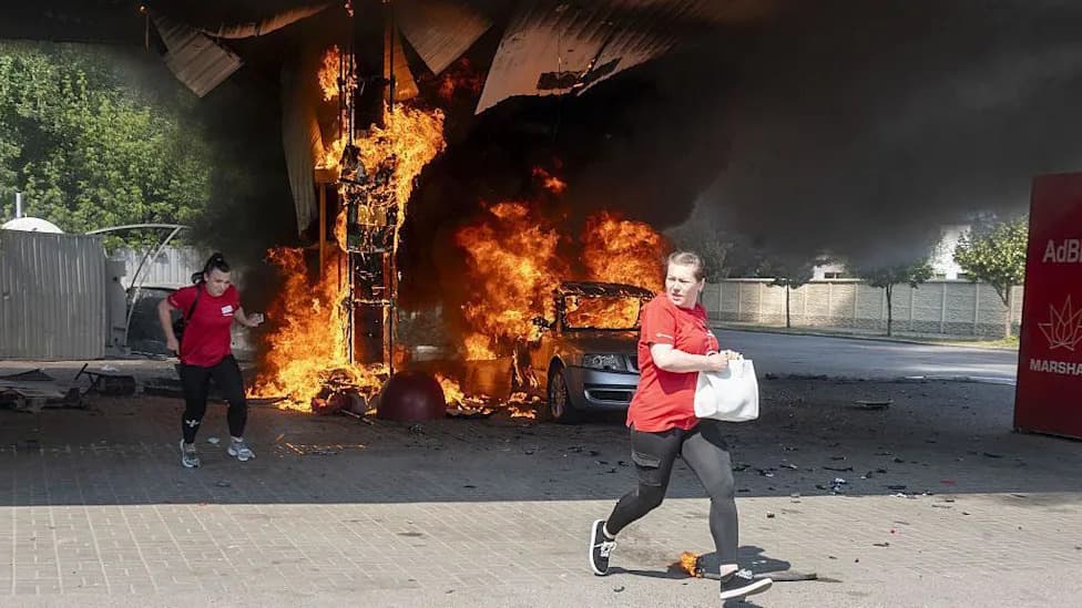 Russia Targets Ukrainian Petrol Stations As Ukraine Strikes Russian Refineries — Civilians Put At Risk