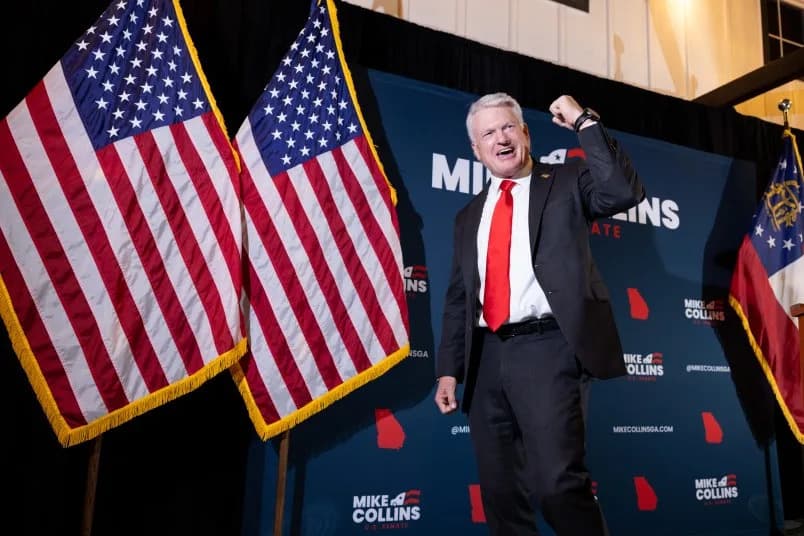 Extremist Ties Shadow Mike Collins’ 2026 Senate Campaign After New KKK, Swastika Posts