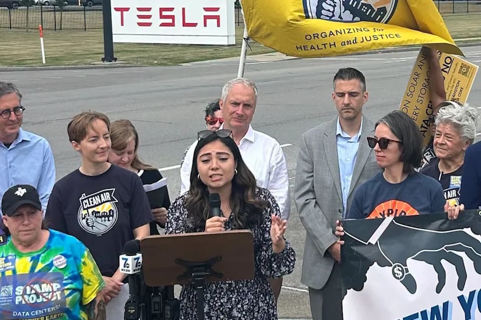 Activists Rally at Tesla Buffalo, Urge Stronger Moratorium on Large Data Centers